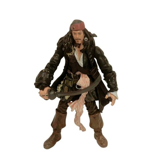 Johnny Depp Jack Sparrow Disney Action Figure Pirates of Caribbean 3.75” Zizzle - Picture 1 of 4